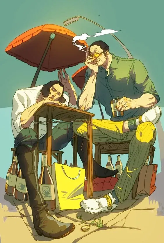 Avatar of Kuzan and Borsalino [Aokiji and Kizaru]