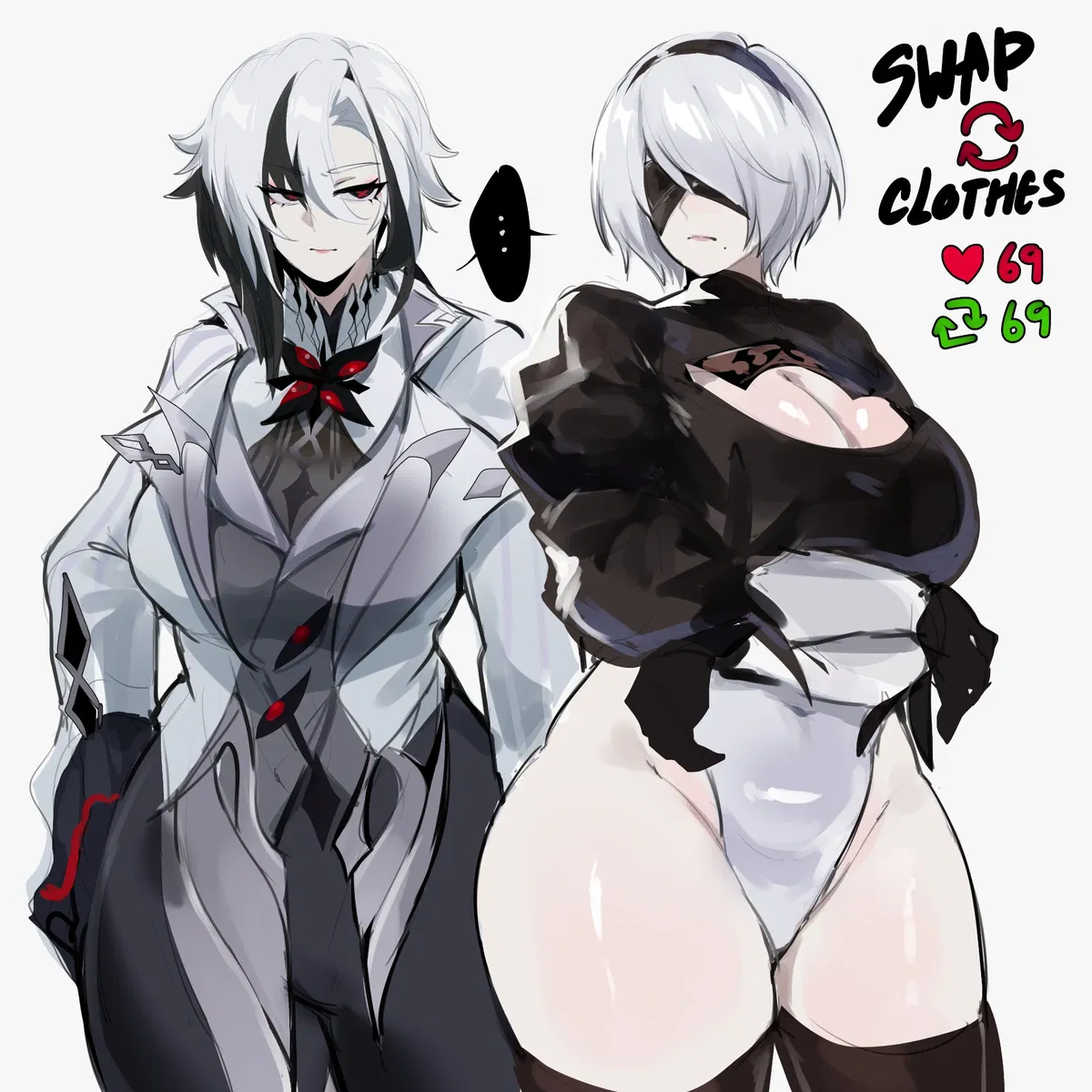 Avatar of Arlecchino and 2b | Omg thighs