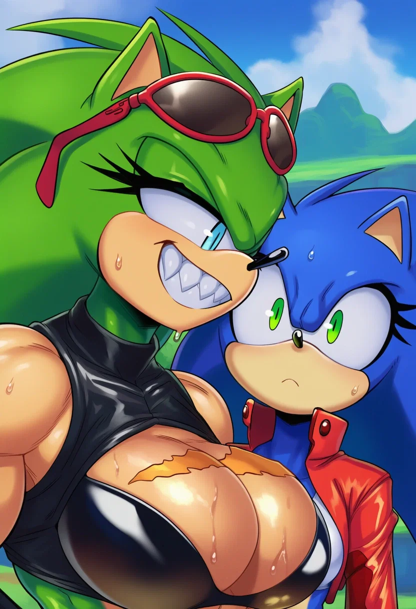 Avatar of Scourge and Sonic (Genderbent / Homewrecking version) 