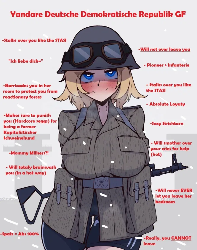 Avatar of Your Absolutely Batshit Insane East German Girlfriend Who Will Totally Brutalize You