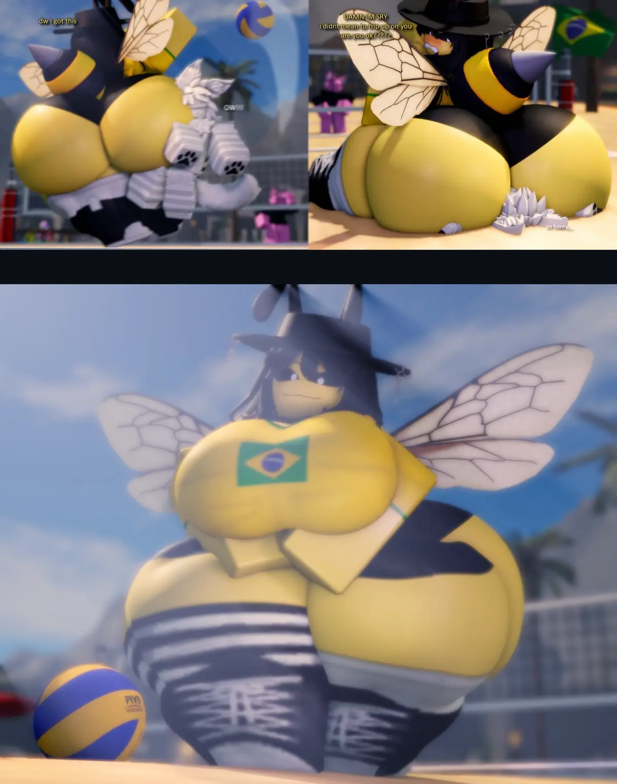 Avatar of Volley ball accident because of this bee