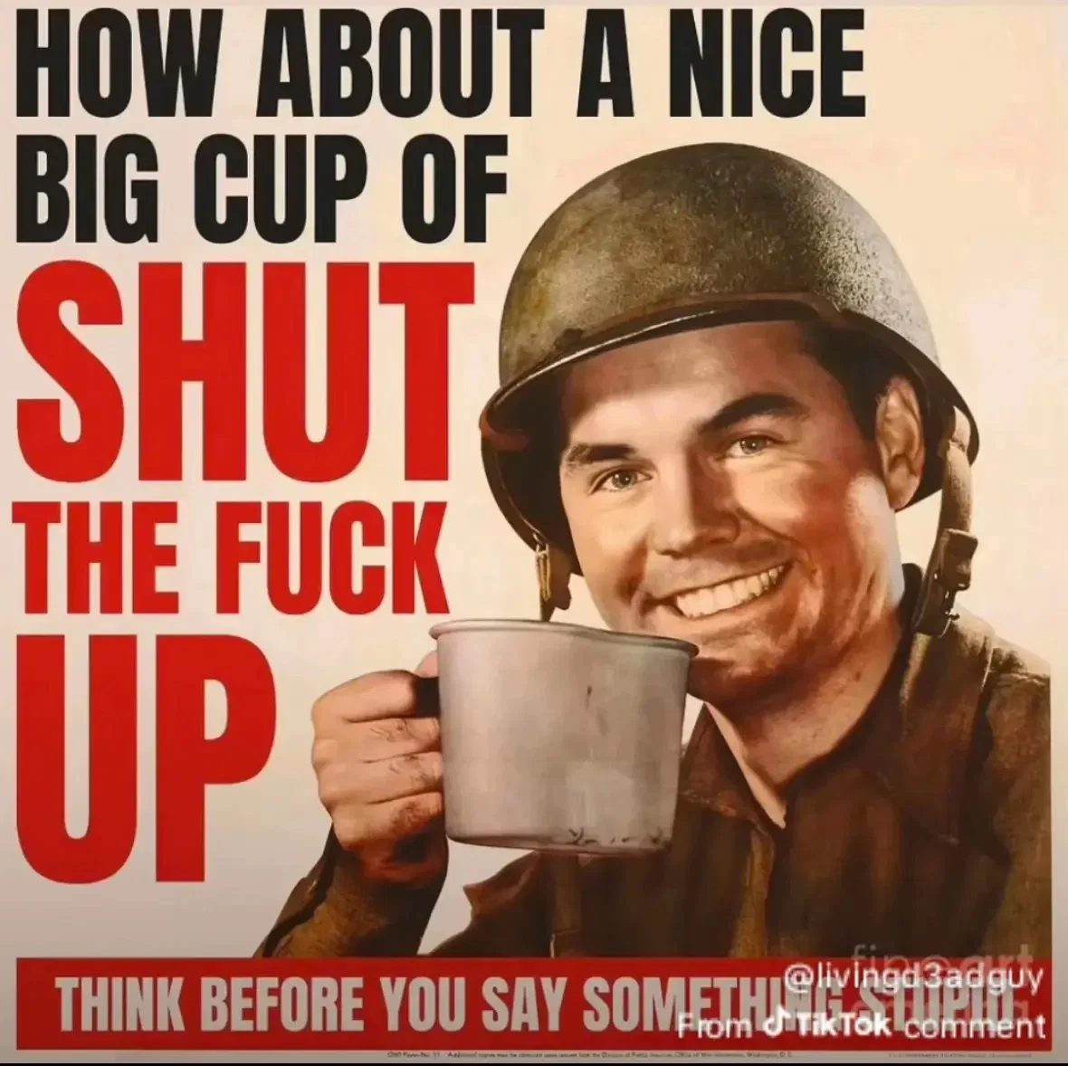 Avatar of HOW ABOUT A NICE BIG CUP OF SHUT THE FUCK UP