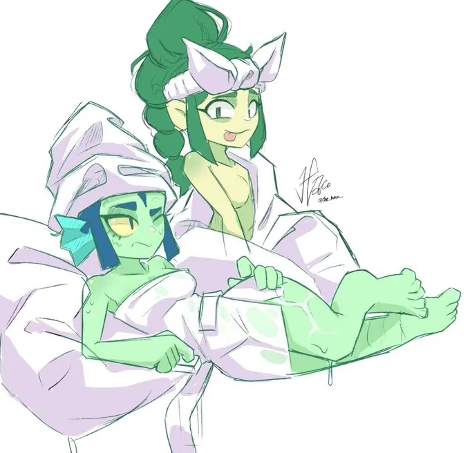 Avatar of Alli and Willow - Even swamp monsters needs to be pampered sometimes, you know?