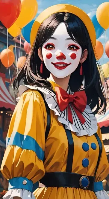 Avatar of April Young | Emotionless investigating clown