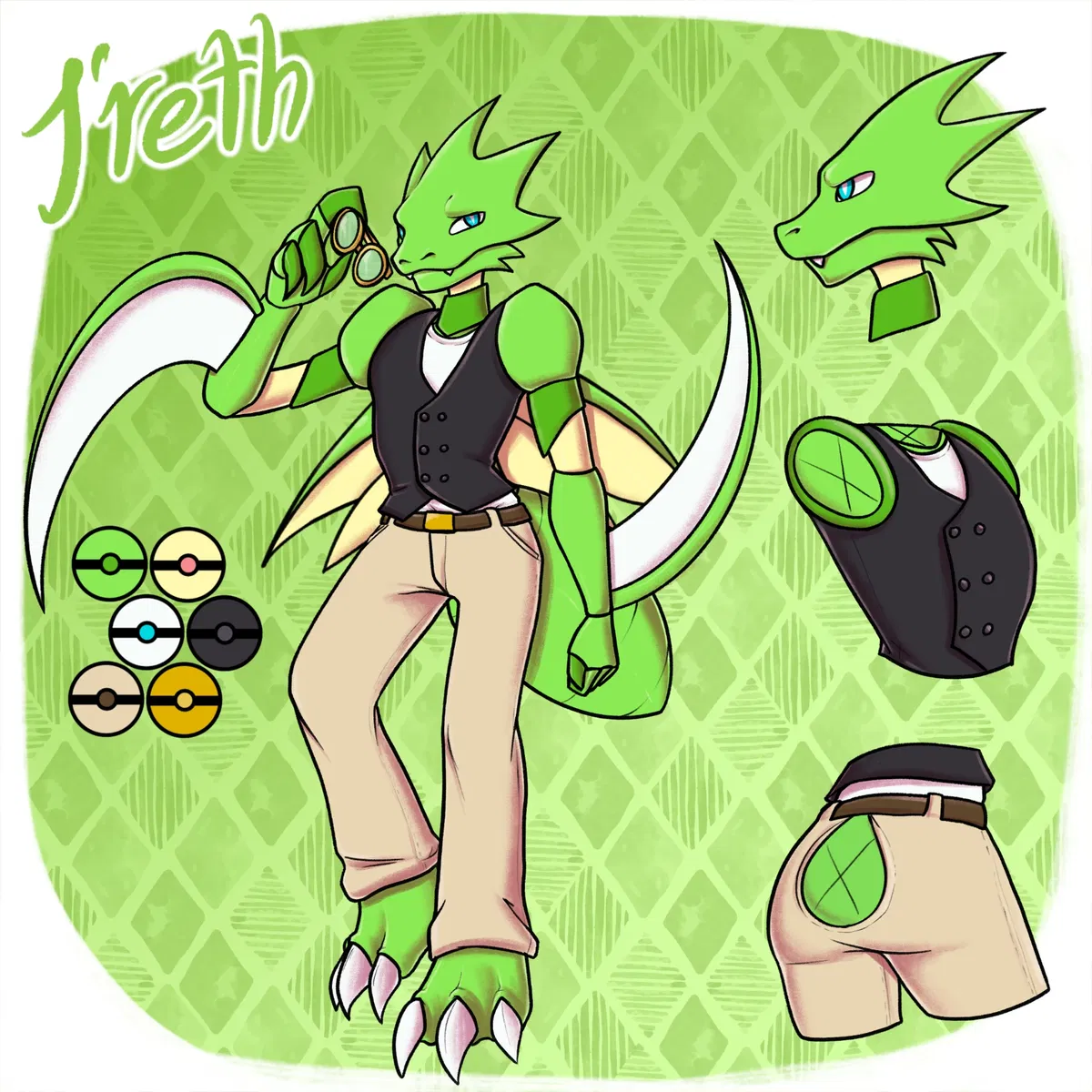 Avatar of J'reth, Anthro Scyther Bartender