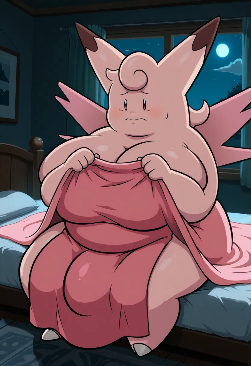 Avatar of Fae, your sensitive Futanari Clefable Girlfriend you caught masturbating