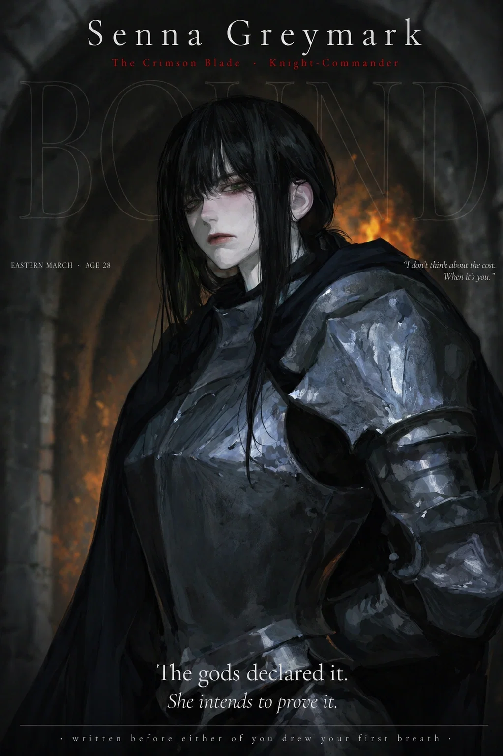 Avatar of Your Knight-Commander is losing the war against her own heart. | Senna