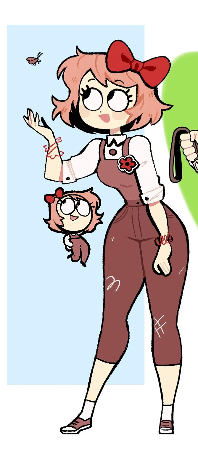 Avatar of Sayori?, no no, Saori del P-Club la cual esta vendiendo aguas de nuevo para ayudar a su club a con los pagos del cap 1!