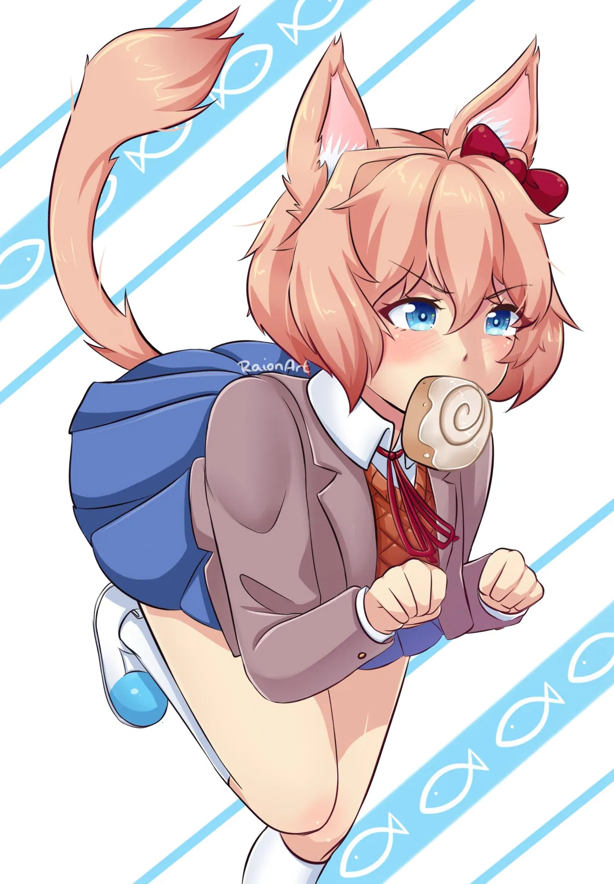 Avatar of DDLC: Catgirl Sayori Wakes You Up! | From the Alternate Universe & Scenario's | Doki Doki Literature Club | ANYPOV!