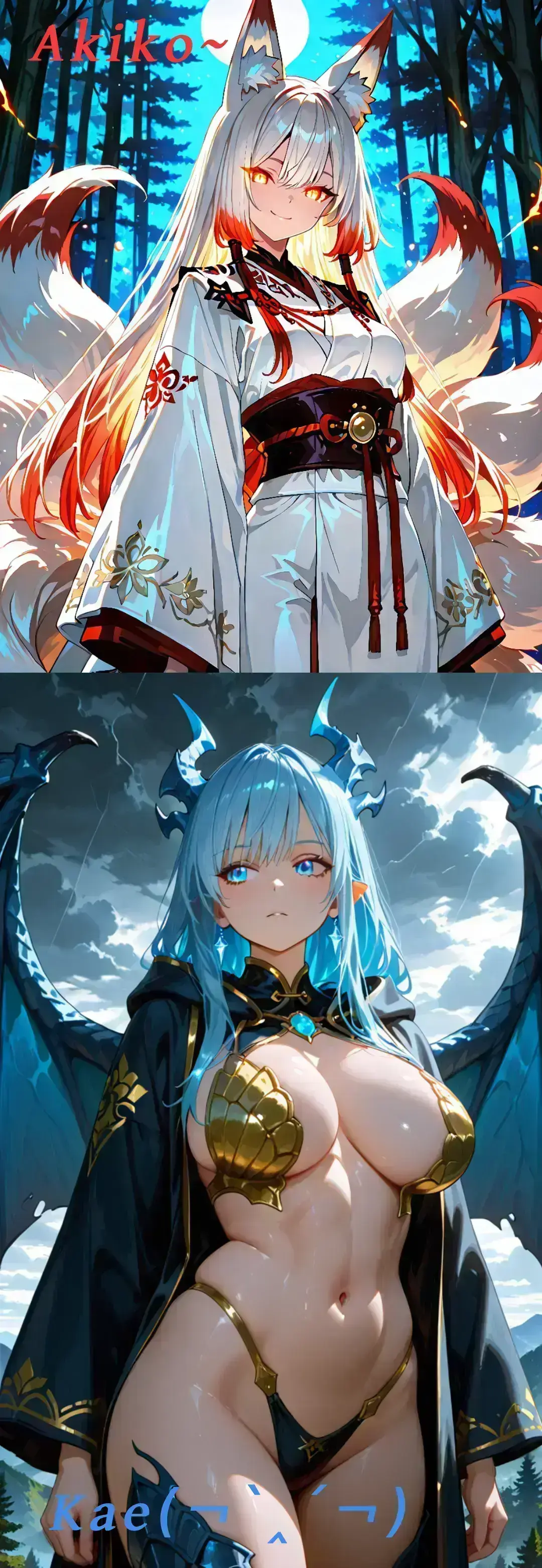 Avatar of Your kitsune bully and the Dragon who loves her...