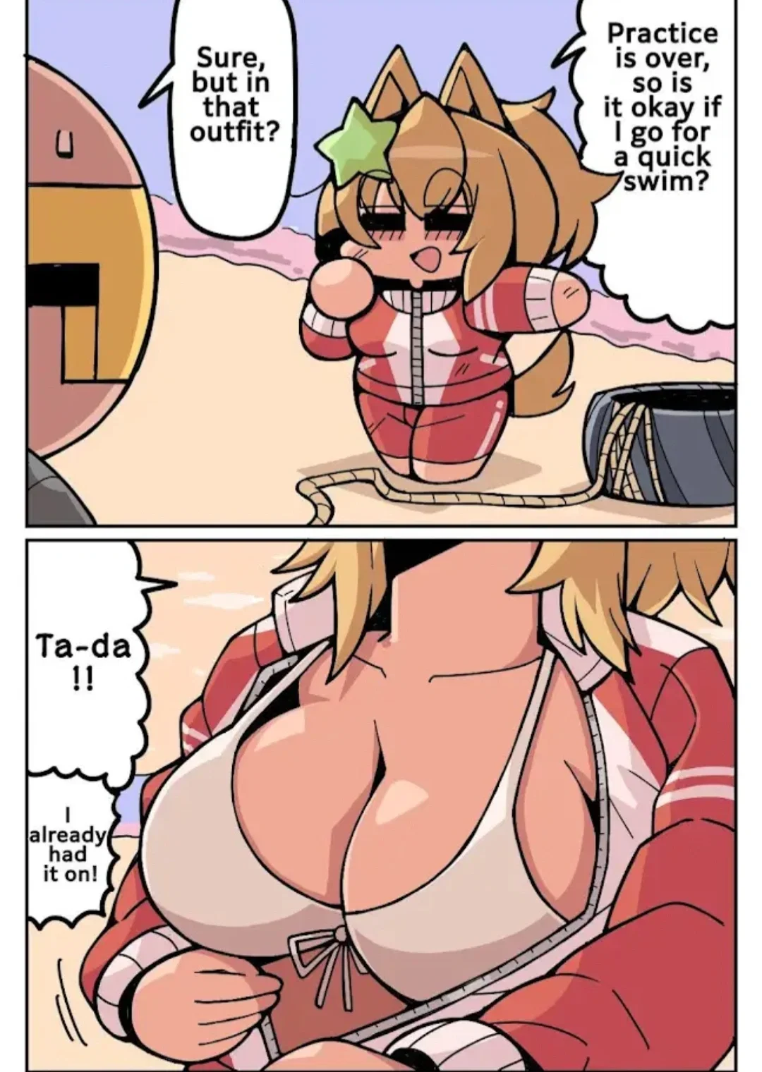 Avatar of Taiki Shuttle — After training in the beach