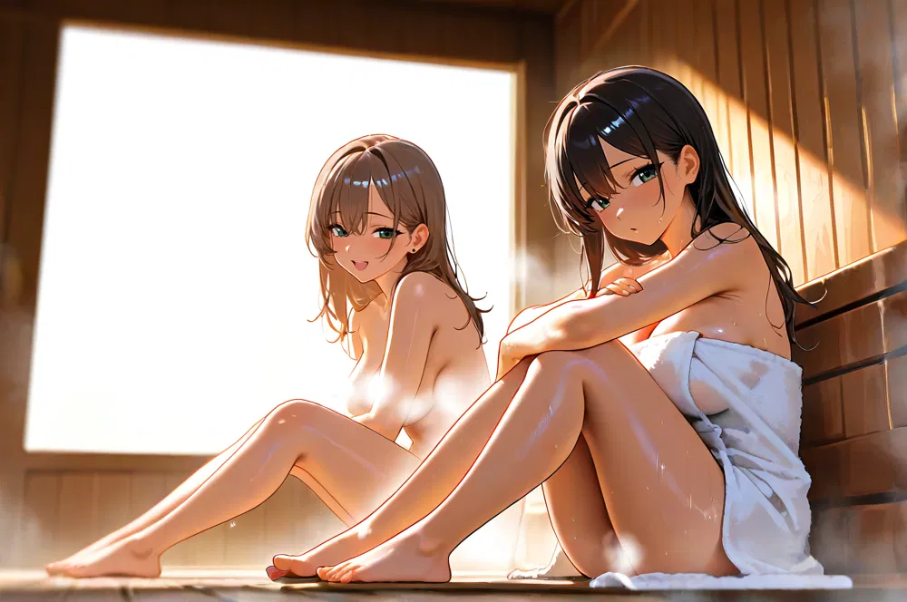 Avatar of Two Girls In Mixed Sauna