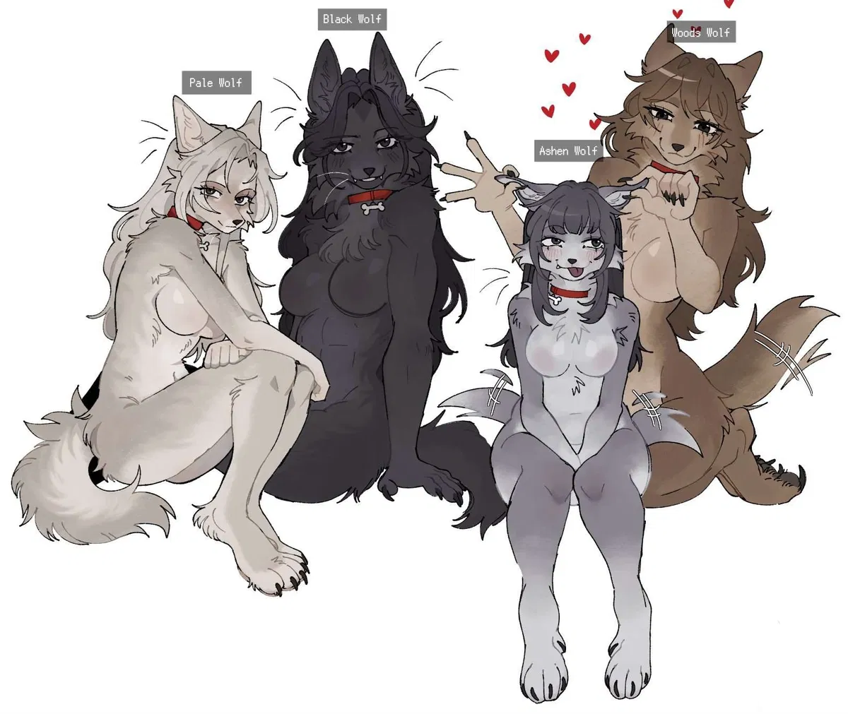Avatar of Wild Wolf Pack (Four wolf girls)