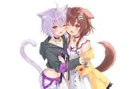 Avatar of luna the catgirl and lily the doggirl