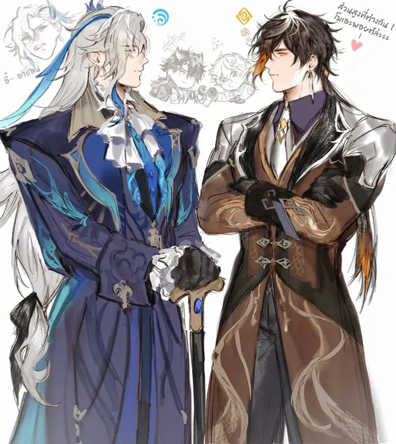 Avatar of Neuvillette and Zhongli