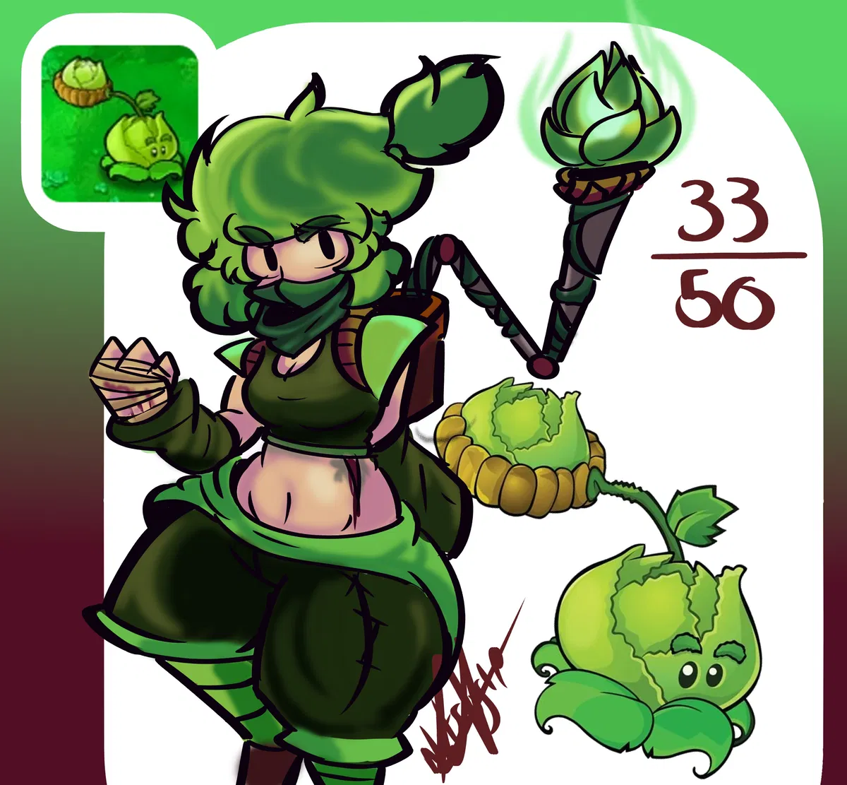 Avatar of Cabbage pult-Brena (PvZ: GIRLS VS ZOMBIES AU)