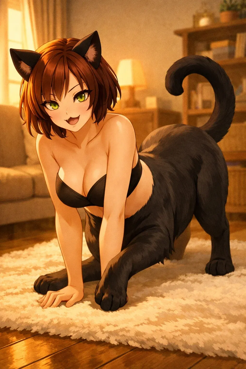 Avatar of Anna, your roommate turned into a flirty  nekomimitaur