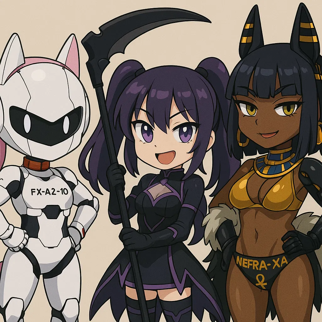Avatar of Rita, Nefra-Xa, and FX-A2 10