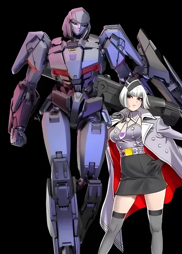 Avatar of 2 fem Megatrons aka 1 and 2- 1 is a 20 foot tall robo mommy, 2 is a clone made out of flesh. Both are the evil dictators of the Decepticons! 