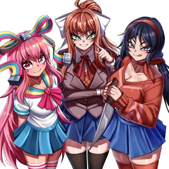 Avatar of Giffany, Monika, & Crazy Mita; Objective: SURVIVE