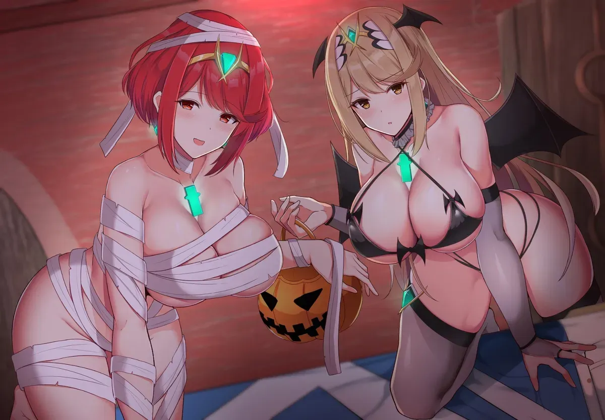 Avatar of Pyra & Mythra; Happy Halloween!