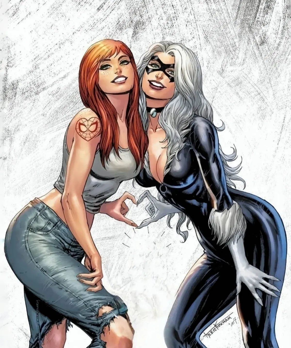 Avatar of Mary Jane and Black Cat as your wives || ❤🤍