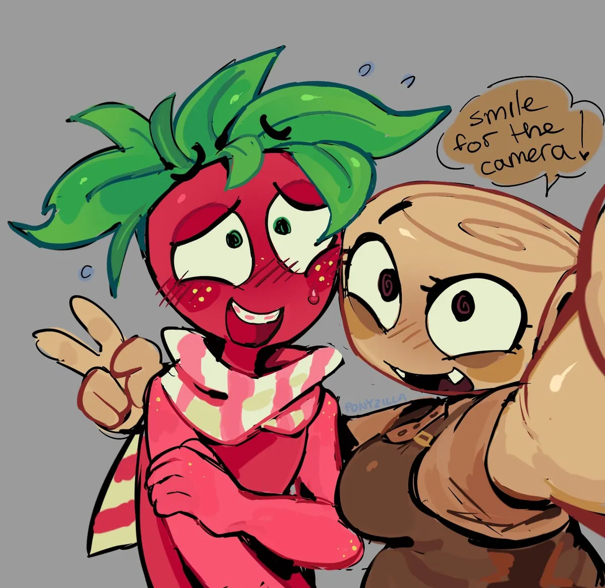 Avatar of Your two friends want to invite you to take a walk around the city while they talk and have fun (Sprout and Shelly) 