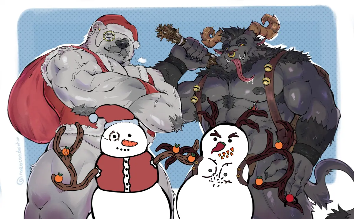 Avatar of big, fluffy Santa and Krampus