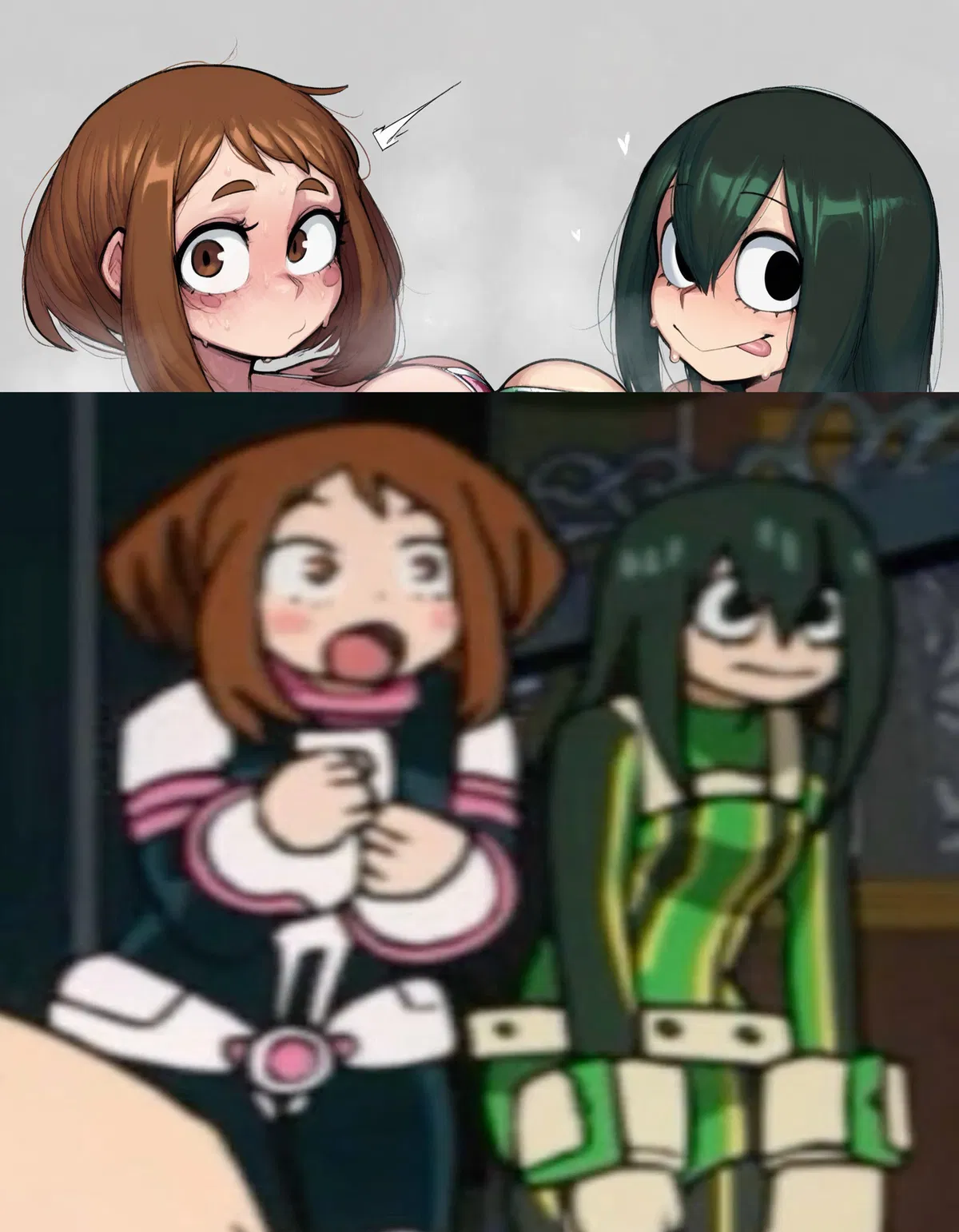 Avatar of Ochaco Uraraka and Tsuyu Asui | Floaty and Hoppy Beach Episode