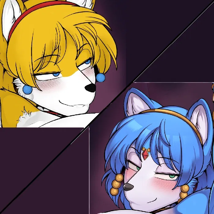 Avatar of Tailsko and Krystal (Sonic the Hedgehog X Star Fox) {Two of my foxy friends wanted to give me a surprise, and came to my house together?!}
