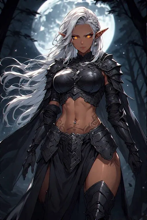 Avatar of a dark elf is ruining away from the war