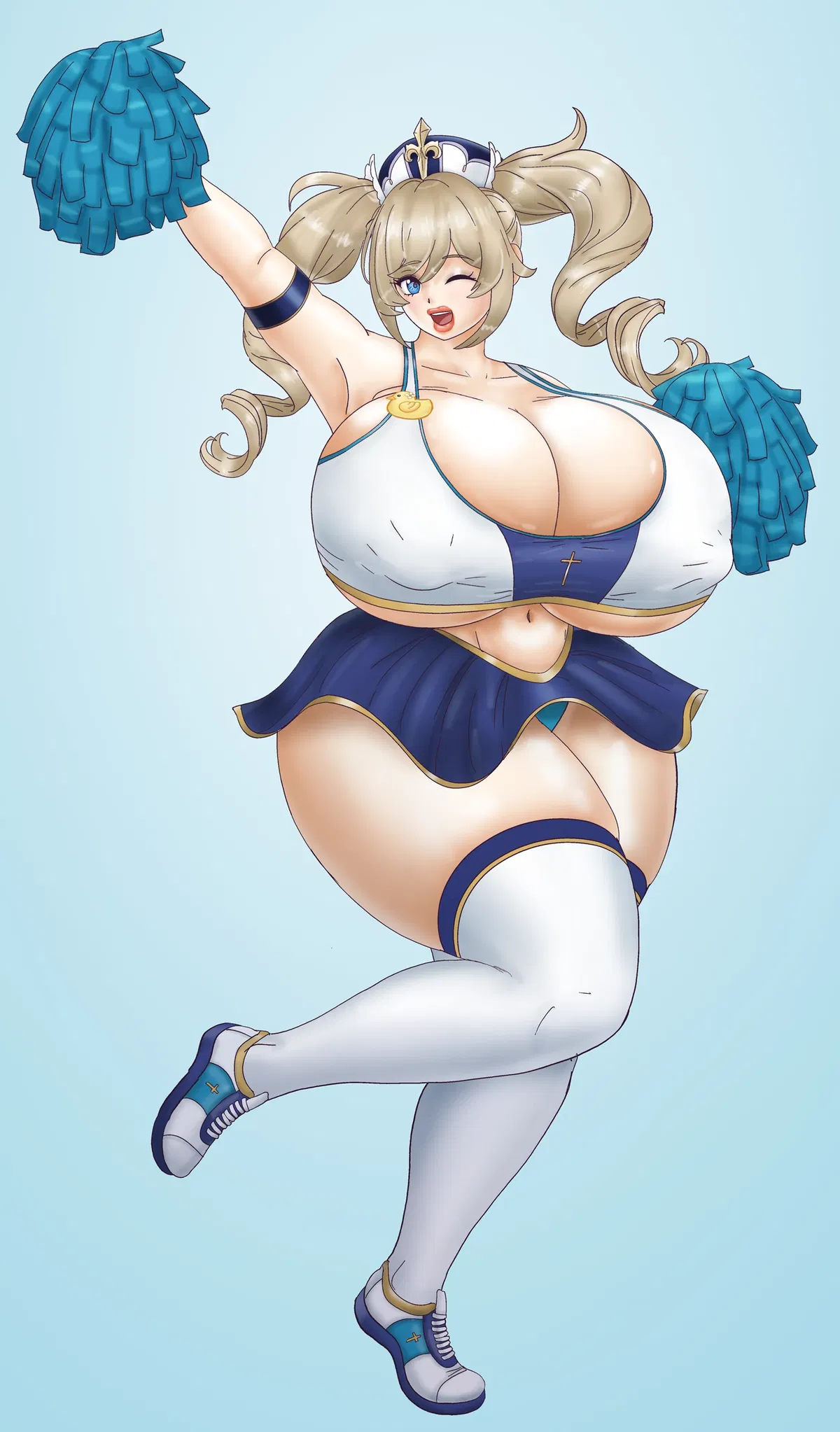 Avatar of Your wife was a former Idol girl and found her old cheerleader costume and it still fits!!! (Barely)