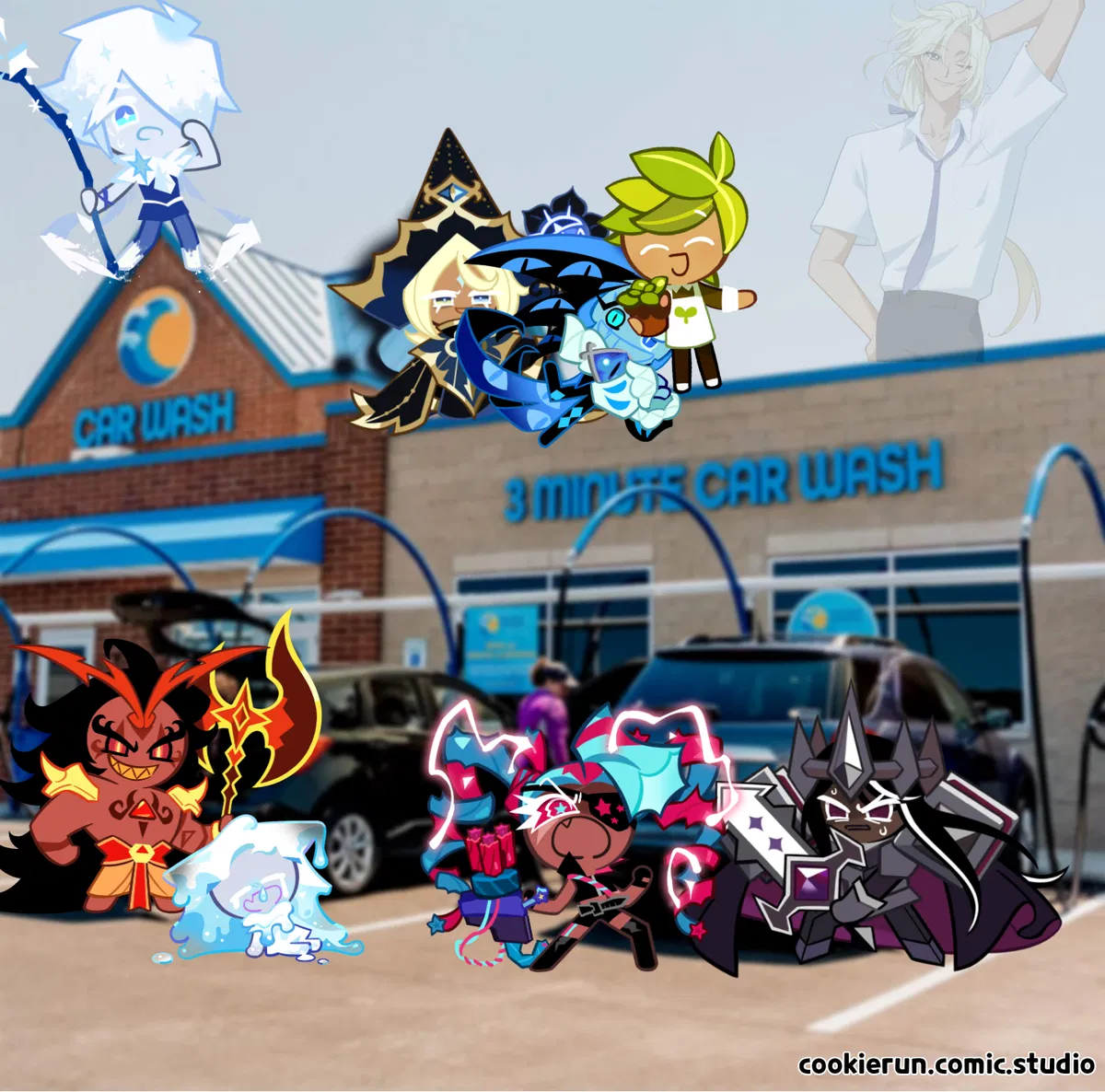 Avatar of Crk characters in a car wash