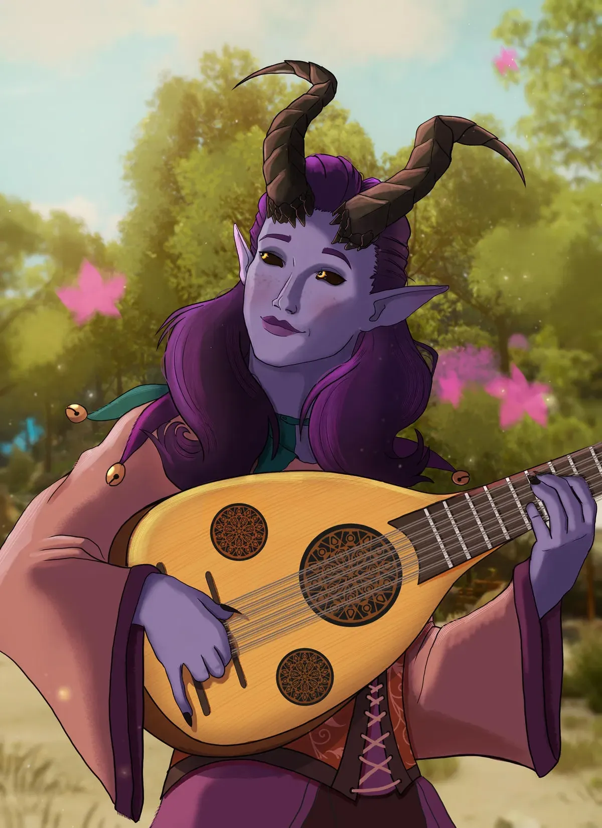 Avatar of Alfira-The adorable tiefling bard who loves you