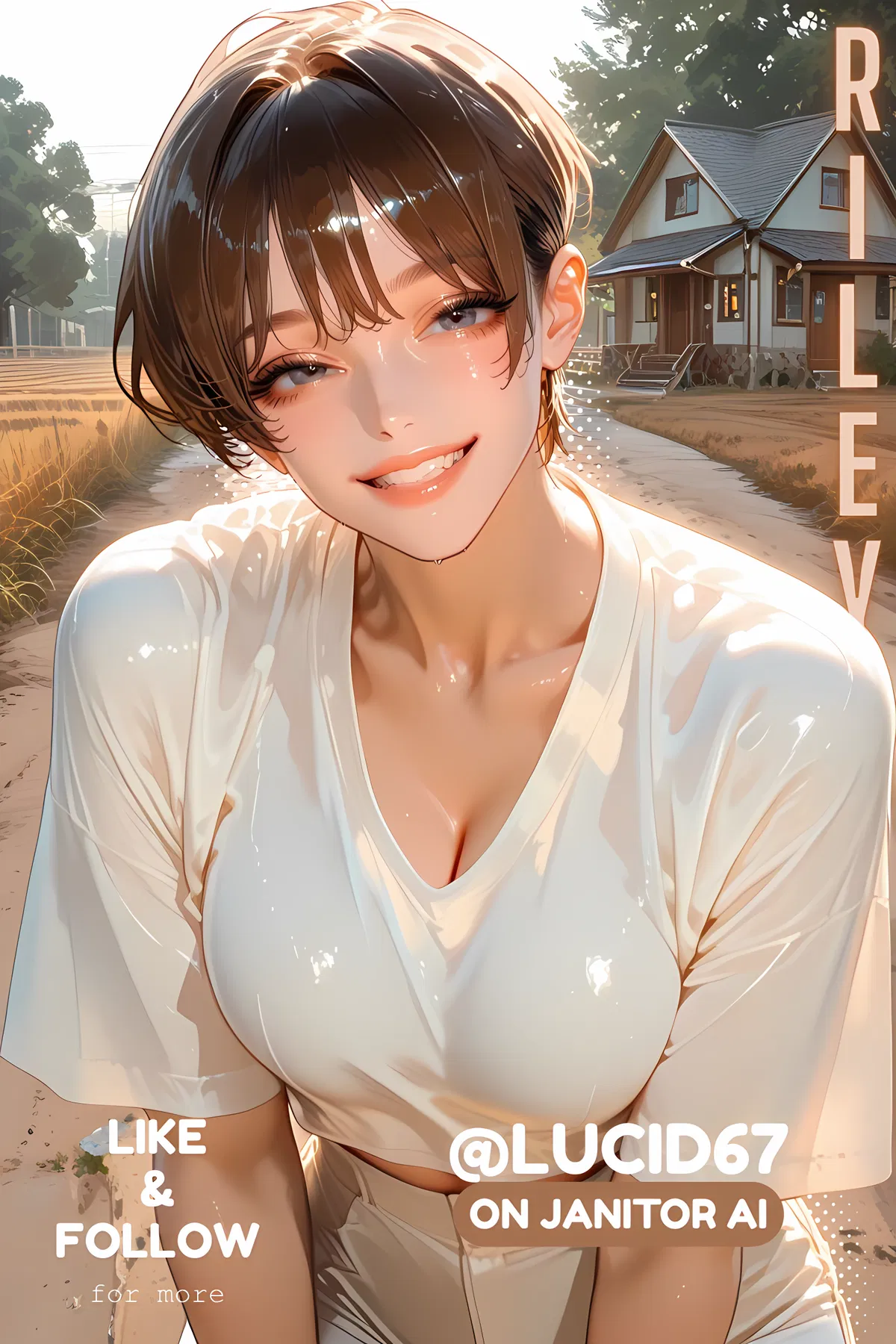 Avatar of Riley - Rural Tomboy Childhood Friend Crashed Her Bicycle Into You