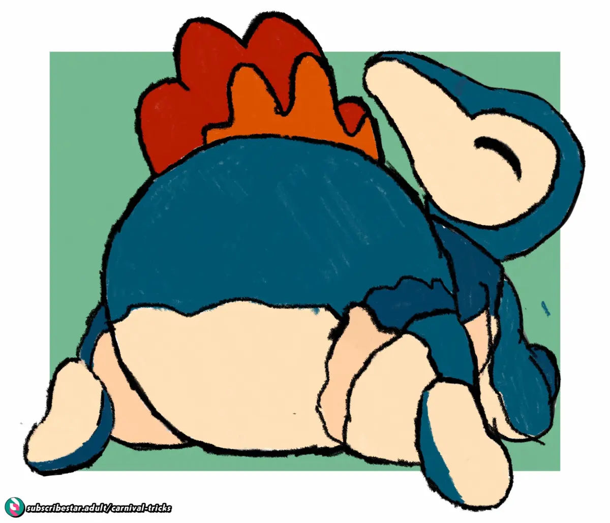 Avatar of Cyndaquil latex diapersuit