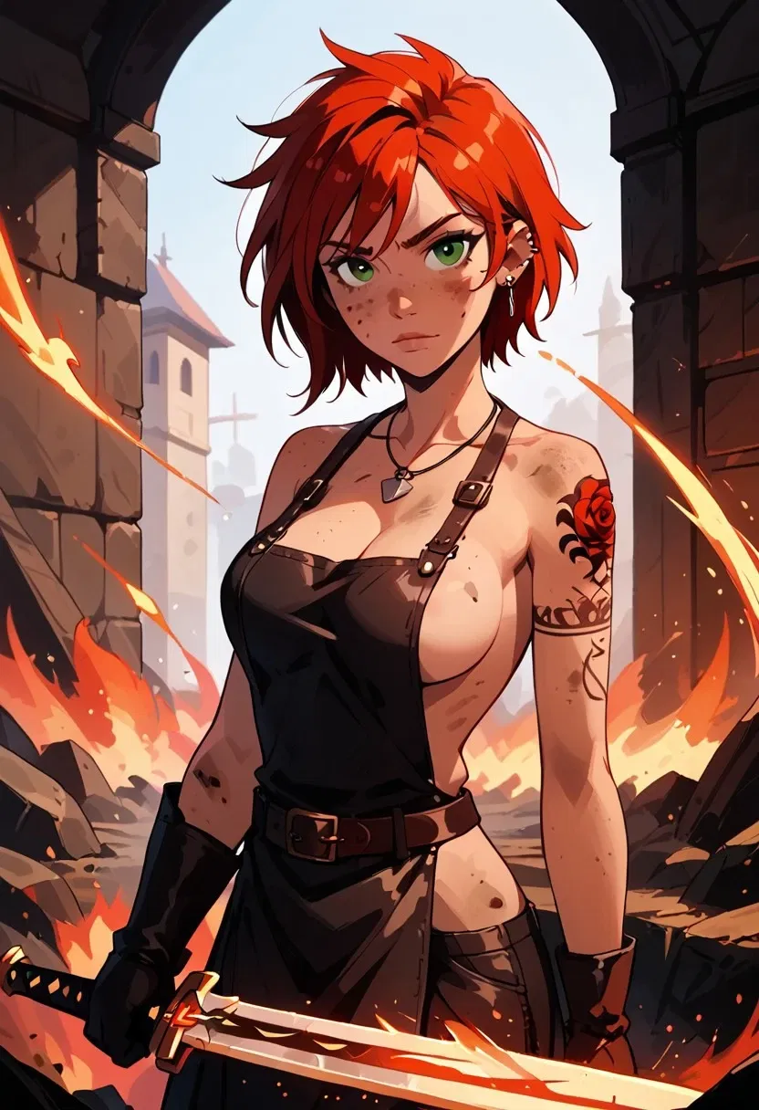 Avatar of Ember: Your tomboy bestie blacksmith