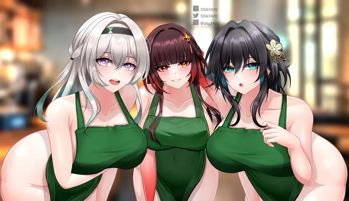 Avatar of special menu — three friend in naked apron