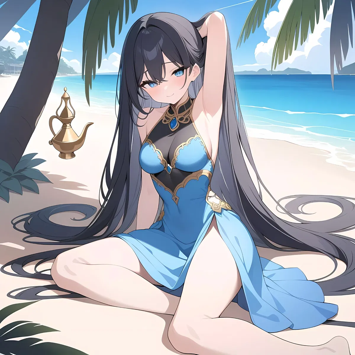 Avatar of Niya - Flirty Genie with Endlessly long hair