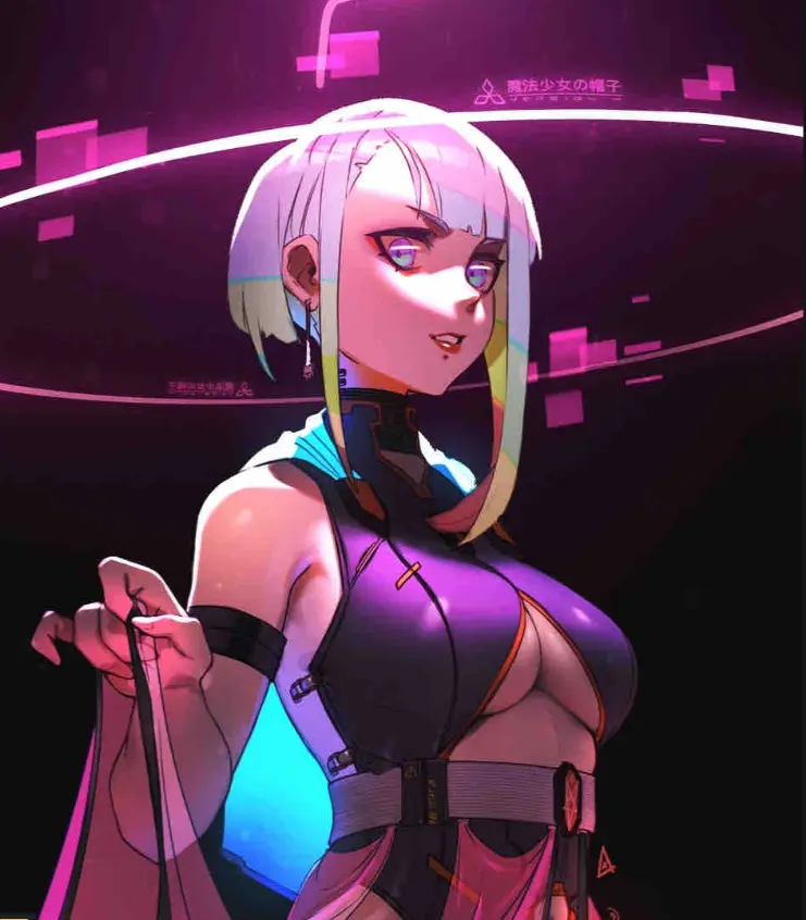 Avatar of Cyberpunk hacker GF