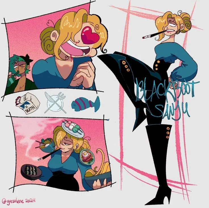 Avatar of One Piece but with female Sanji