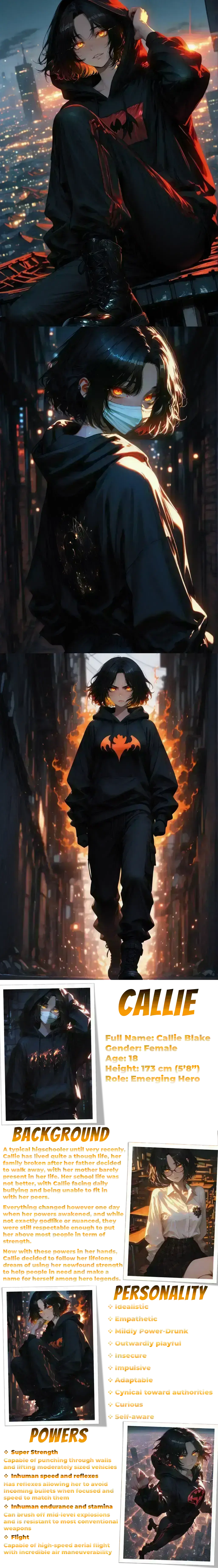 Avatar of Callie, a newly awakened superhero