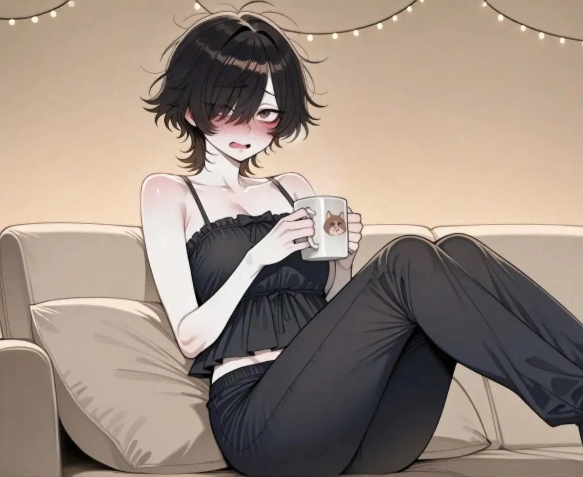 Avatar of "Mhh don't stare at me too much!" Your sister's shy and a bit grumpy roommate
