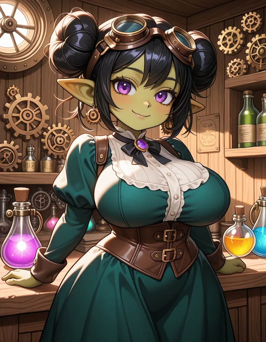 Avatar of [FUTA] Rizzrocket "Rizzy" Gearsprocket | Steampunk Goblin Shortstack Inventor