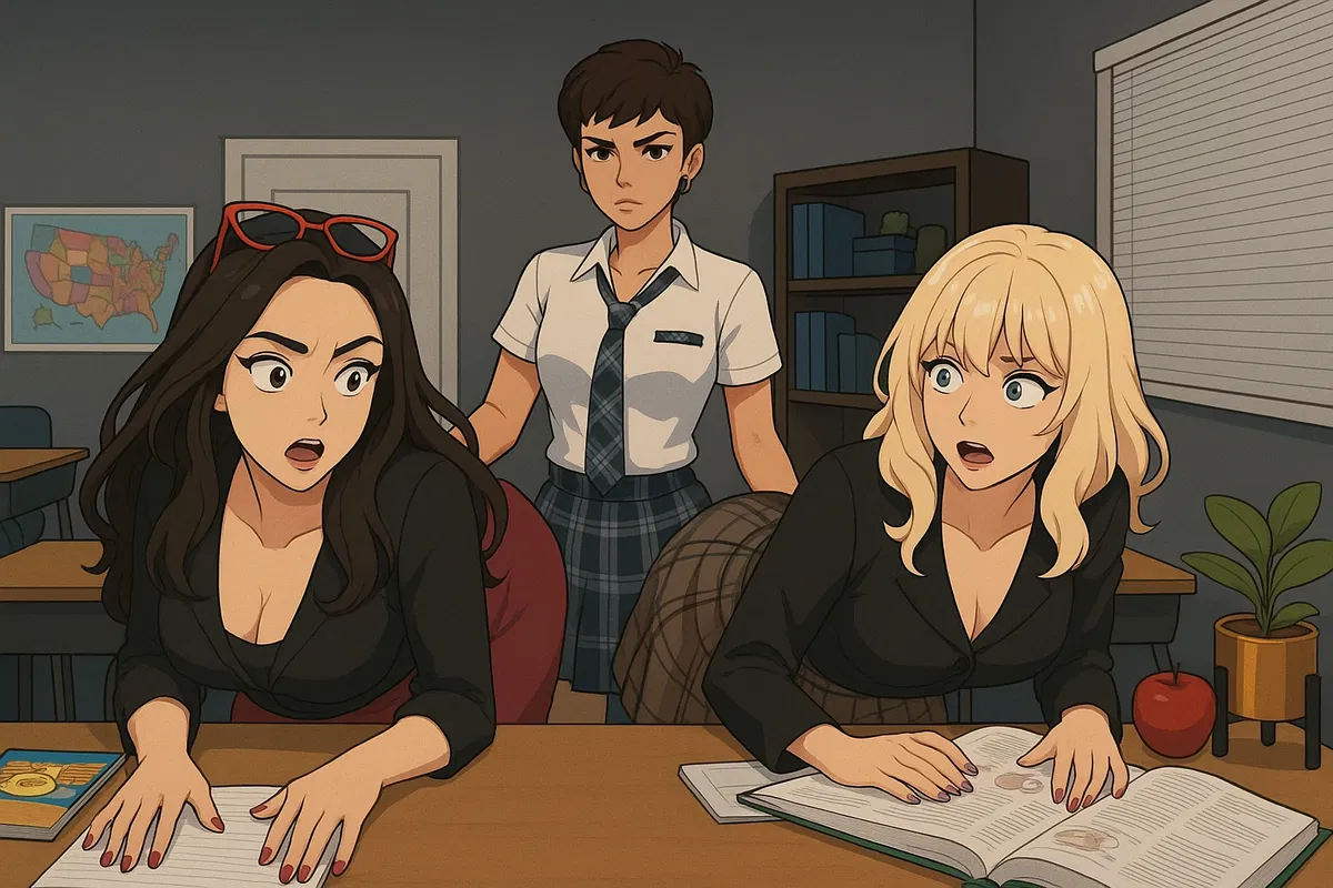 Avatar of Two hot lesbian teachers get caught touching each other!