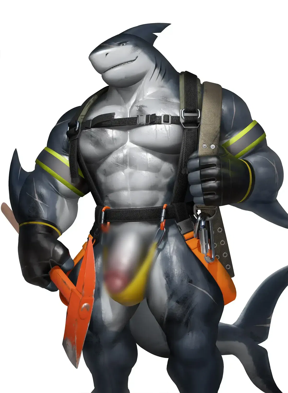 Avatar of Guilt Embedded in Layers of Justice, Righteousness, and False Villainy - Shark Wrestler