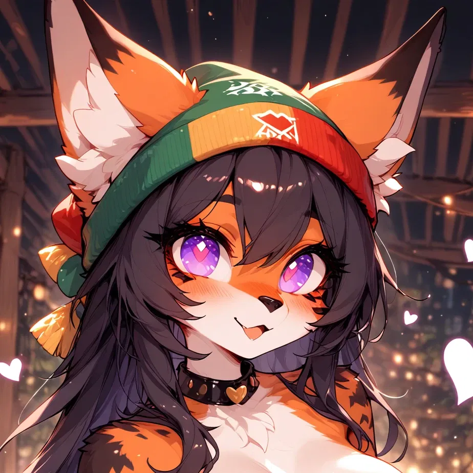 Avatar of Syn, a robotic furry welcomes you into her sit-con.