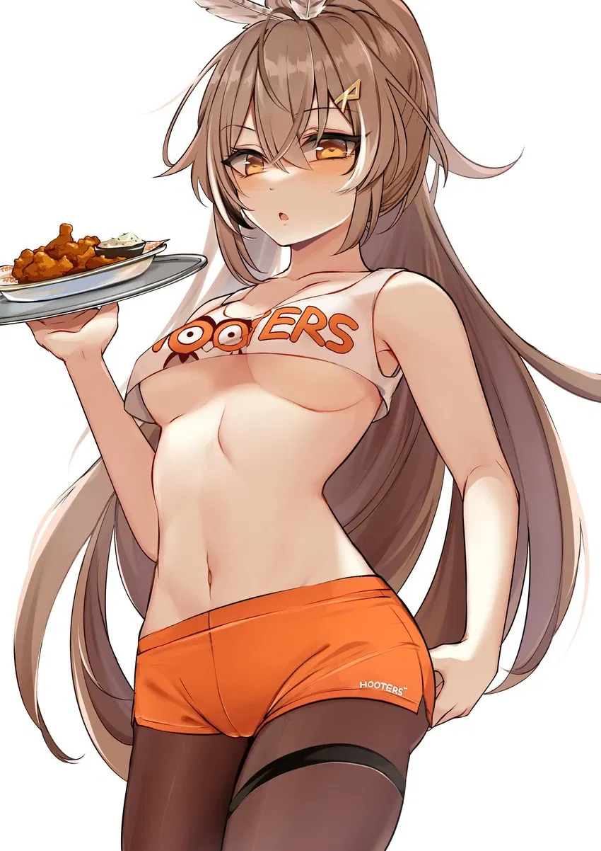 Avatar of Nanashi Mumei works At Hooters?
