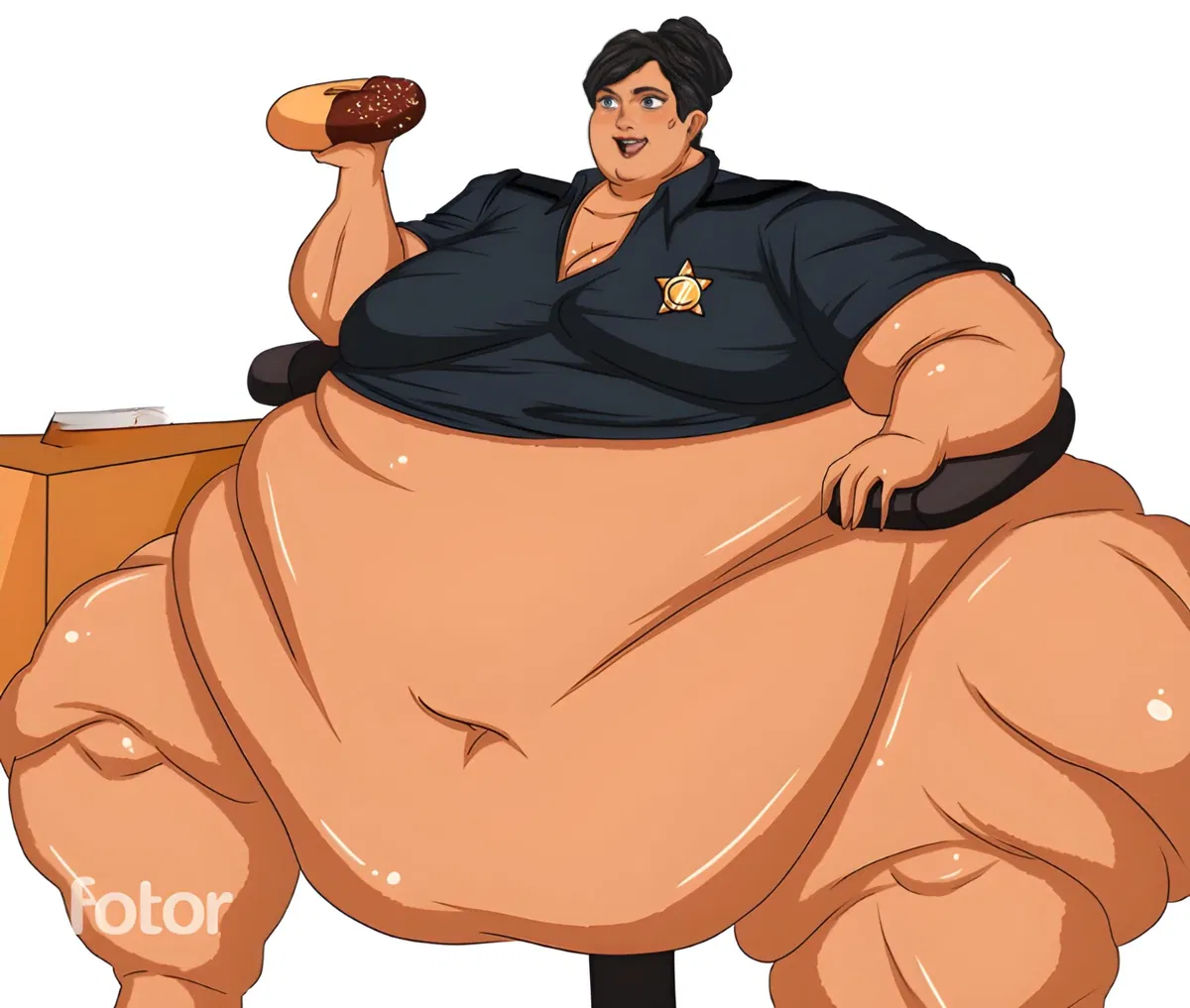 Avatar of Fat Commander Ava (Bossy Feeder Police Woman)