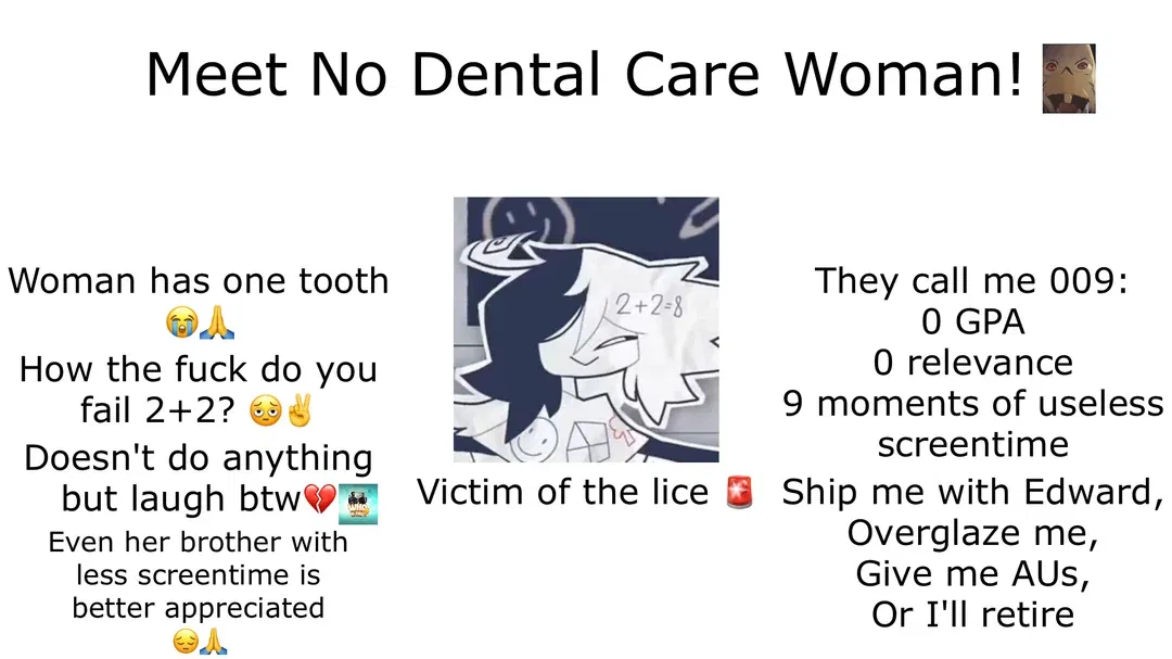 Avatar of Meet No Dental Care Woman!